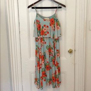 Tea Length Floral Dress